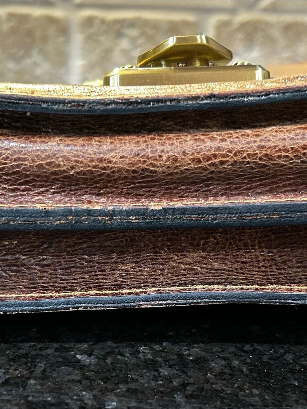Patricia Nash Burnished Gold Tooled Leather Lanza Crossbody Bag